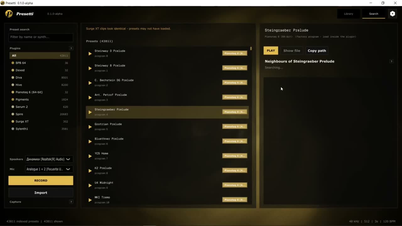 Presetti walkthrough preview